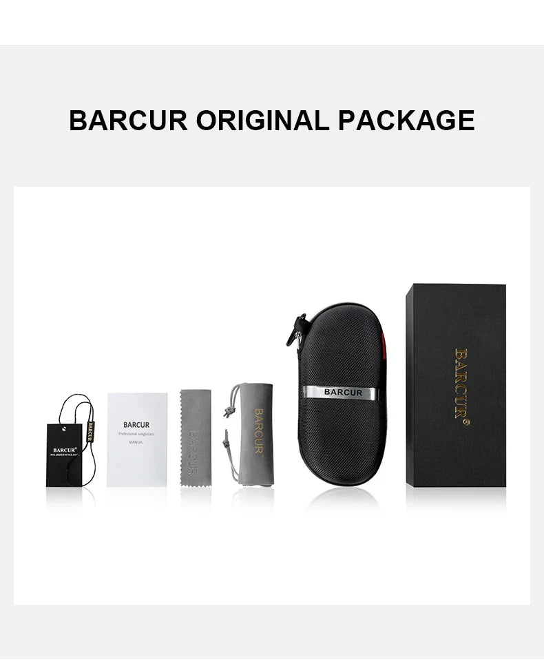 BARCUR Polarized Sunglasses for Men – Trendy UV400 Gradient Lens Oval Comfortable Frame Sports Driving Hiking Fishing Outdoor Fashion Eyewear with Durable Stainless Steel Frame – Casual Apparel Accessory Gift for Him