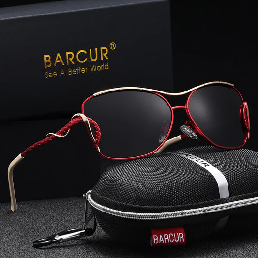 BARCUR Vintage Polarized Round Fashionable Women’s Sunglasses – Retro Fashion UV400 Stainless Steel Frame Stylish Party Apparel Accessories for Outdoor Travel & Oculos De Sol