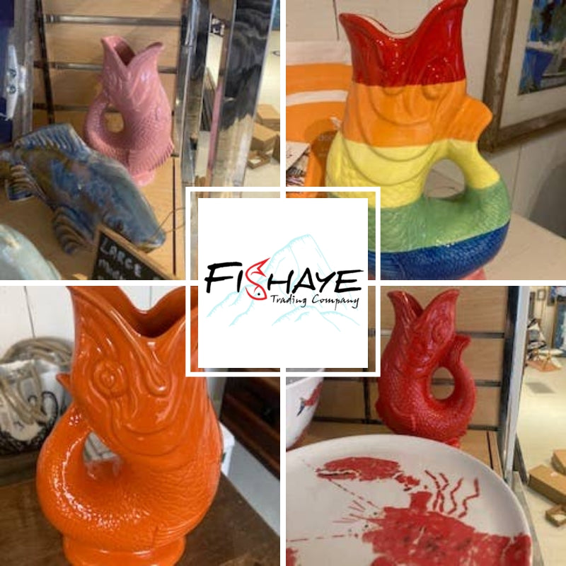 Ceramic Gurgle Jug – Fish-Shaped Nautical Pitcher Drinkware