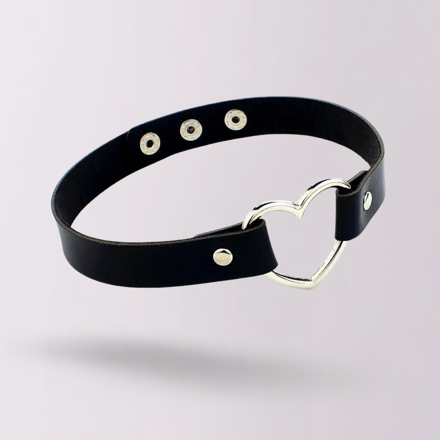 "MY" Heart Leather Choker