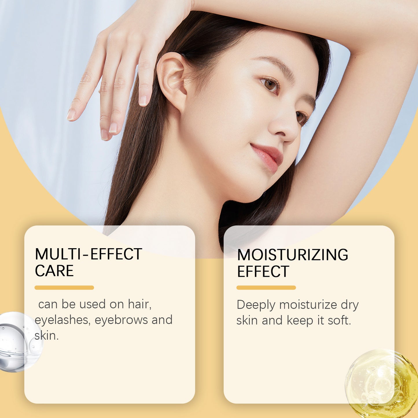 Organic Castor Oil Moisturizes Hair Eyebrow Skin