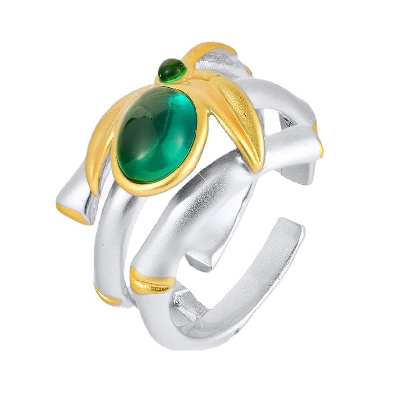 Women's Emerald Elegant Alloy Ring