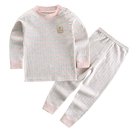 Autumn And Winter Children's Clothing Baby Cotton Autumn Clothes Long Trousers Suit