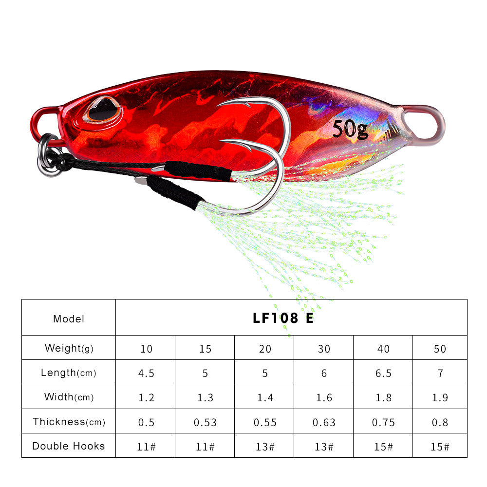 10-color Slow-rolling Iron Plate Fishing Lure Simulation Fake Bait Fishing Gear