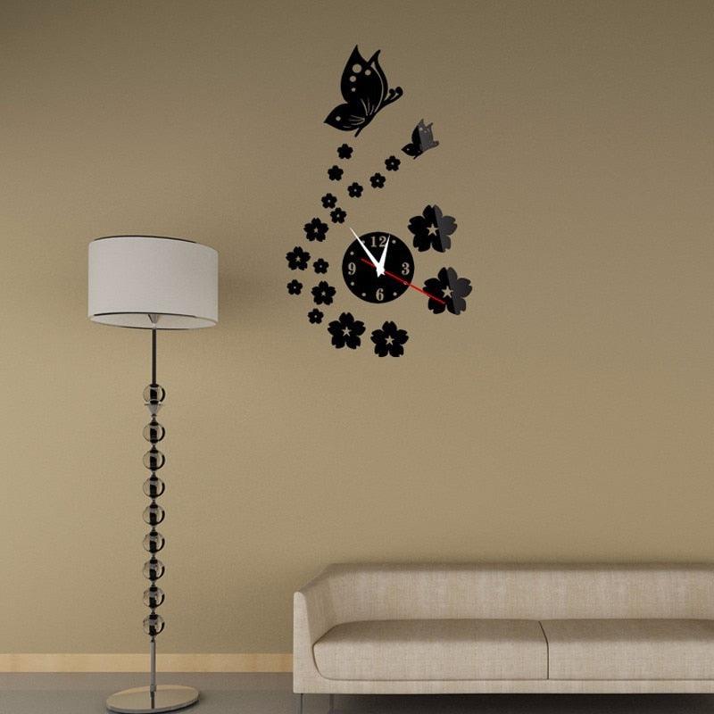 Acrylic Clocks Watch Wall Clock Modern Design 3D Mirror Watches Home Decoration Living Room 3D Mirror Surface Wall Clock Creative Mute Wall Stickers for Home Living Room Office Decoration Gifts