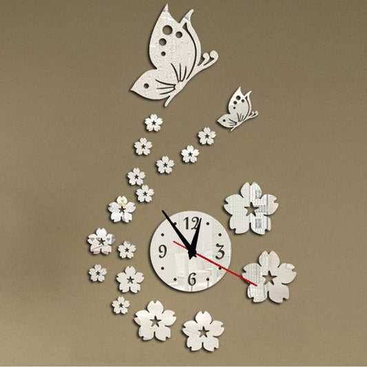 Acrylic Clocks Watch Wall Clock Modern Design 3D Mirror Watches Home Decoration Living Room 3D Mirror Surface Wall Clock Creative Mute Wall Stickers for Home Living Room Office Decoration Gifts