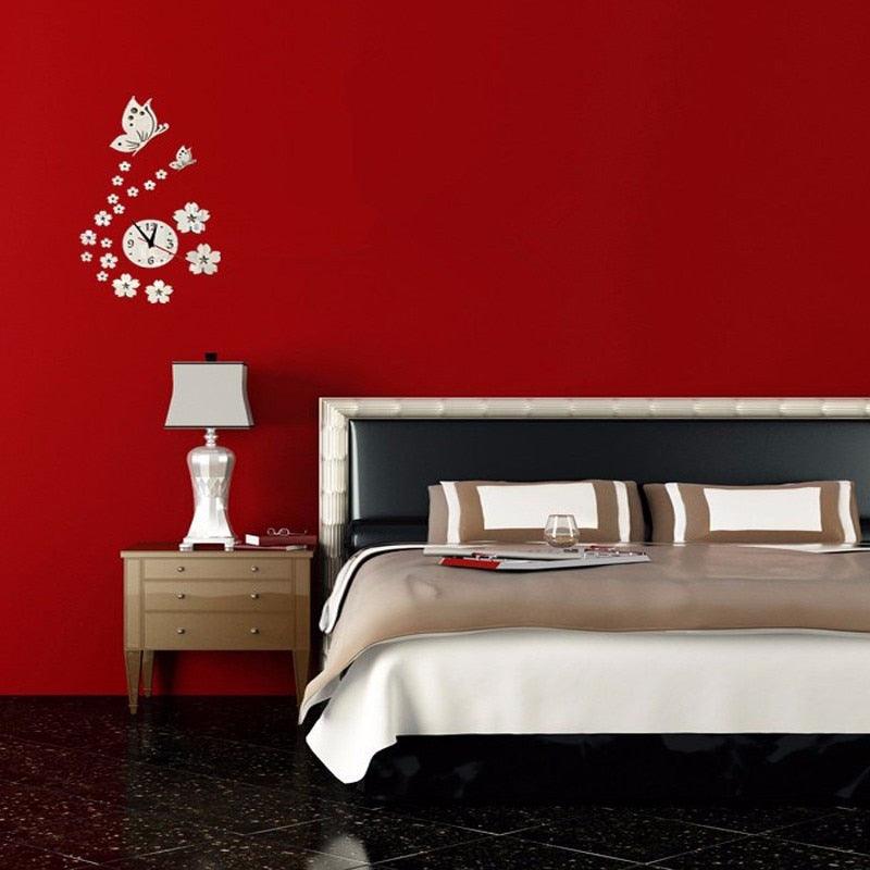 Acrylic Clocks Watch Wall Clock Modern Design 3D Mirror Watches Home Decoration Living Room 3D Mirror Surface Wall Clock Creative Mute Wall Stickers for Home Living Room Office Decoration Gifts