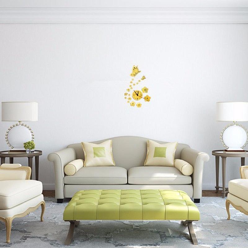 Acrylic Clocks Watch Wall Clock Modern Design 3D Mirror Watches Home Decoration Living Room 3D Mirror Surface Wall Clock Creative Mute Wall Stickers for Home Living Room Office Decoration Gifts