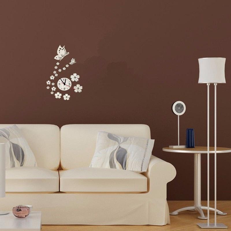 Acrylic Clocks Watch Wall Clock Modern Design 3D Mirror Watches Home Decoration Living Room 3D Mirror Surface Wall Clock Creative Mute Wall Stickers for Home Living Room Office Decoration Gifts