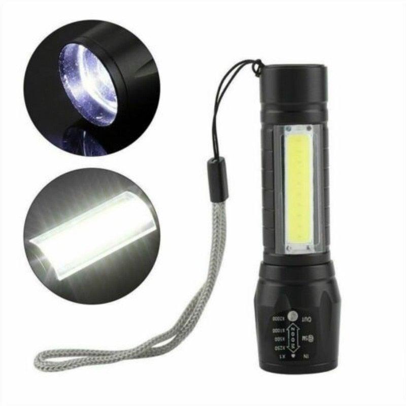 Adjustable Rechargeable LED USB Portable Focus Light Zoomable LED Tactical Flashlight High Lumens Zoomable Waterproof Flashlight Mini Torch For Camping Hiking