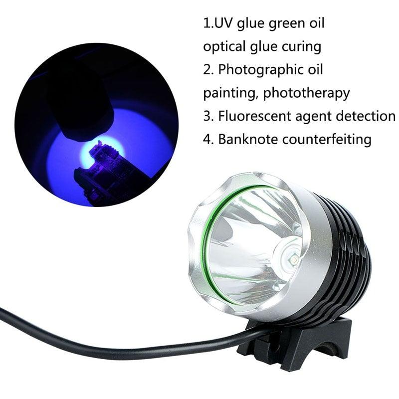 Adjustable Rechargeable UV Flashlight Portable Torch Ultra Violet LED Handheld For UV Glue Curing For Cellphone Repair Tool  Curing Lamp Dryer For Urine Stain Detector Sterilization Phone Circuit Board
