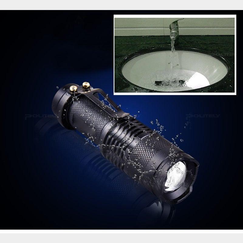 Adjustable Rechargeable Water Resistant Super Bright Mini Handheld Flashlights LED Zoomable Flashlight For Camping Fishing  Bicycle Light Kids Indoor Outdoor Hiking