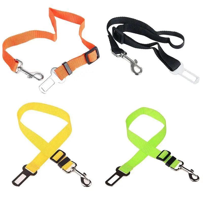 Adjustable Safety Seat Belt Nylon Pets Puppy Seat Lead Leash Dog Harness Vehicle Seatbelt Pet Dog Supplies Travel Clip Adjustable Bowtie Pet Cat Dog Car Seat Belt Pet Seat Harness Dog Lead Clip Dog Collars Accessories