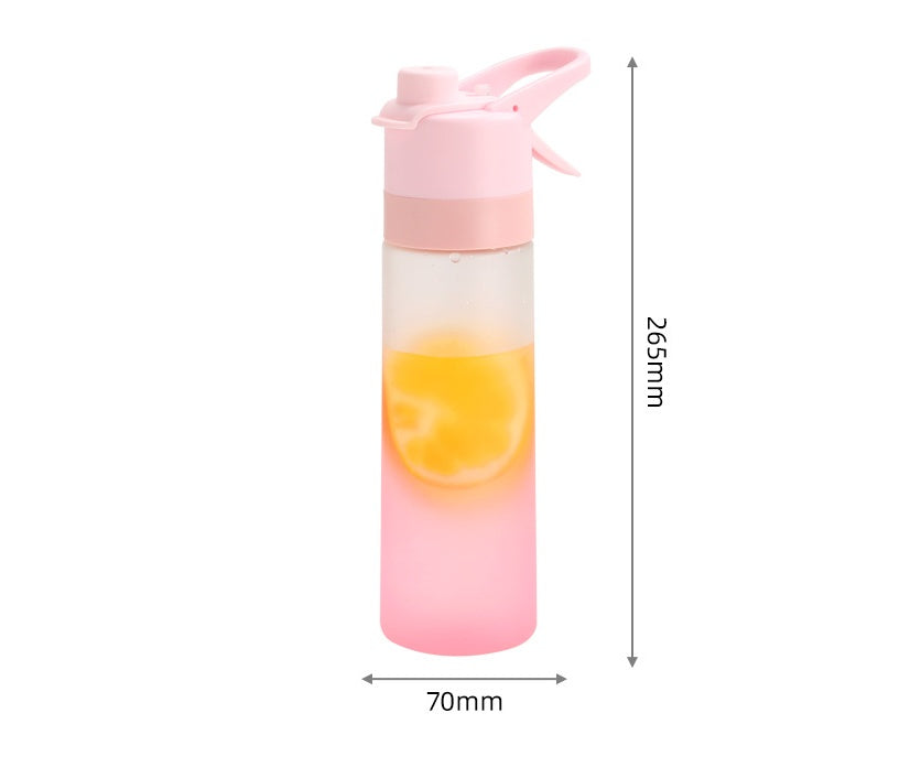 New Gradient Fog Spray Sports Cup Plastic