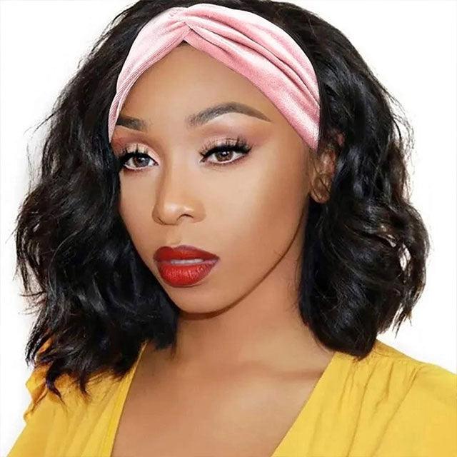 Afro Kinky Curly Short Bob Wigs Headband Wigs for Black Women Water Wave Synthetic Hair Wigs Wigs For Black Women Cosplay Wigs For Women