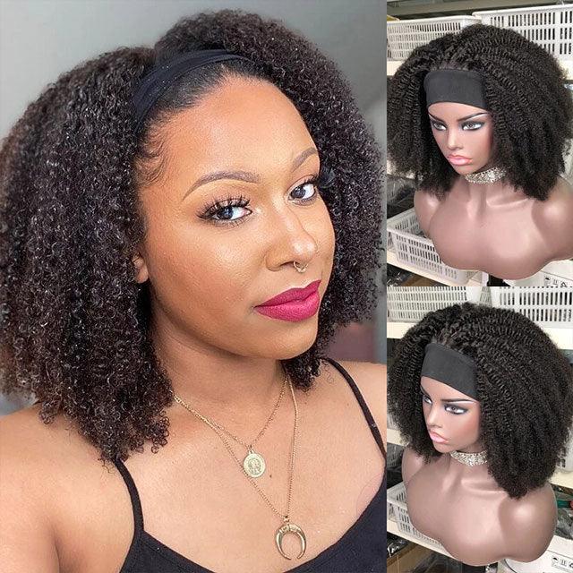 Afro Kinky Curly Short Bob Wigs Headband Wigs for Black Women Water Wave Synthetic Hair Wigs Wigs For Black Women Cosplay Wigs For Women