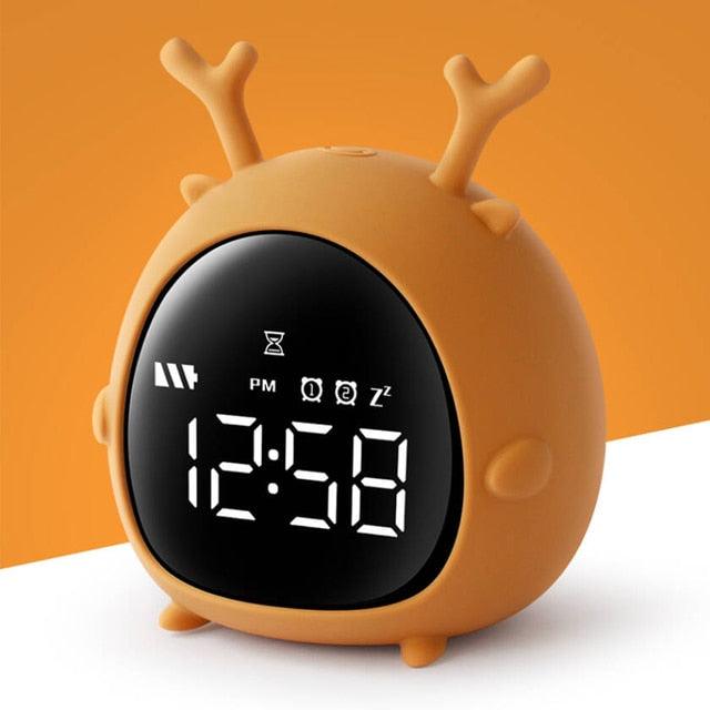 Alarm Clock Kids Child Children Sleep Bedside Alarm Clock Digital Wake Up Children's Alarm Clocks for Girls Boys Bedroom Temperature Snooze Timer Clock for Bedroom/Table/Desk