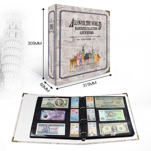 All Over The World Banknotes Collection Album Binder PCCB Paper Book Label-type Collection Loose-leaf World Countries Labels  House Decoration DIY Memorable Gifts For Loved Ones