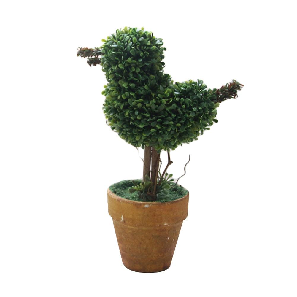 Artificial 1 Pc Heart Star Round Potted Decor  Bonsai  Ornament Home Garden Wedding Party Decor Home Decoration