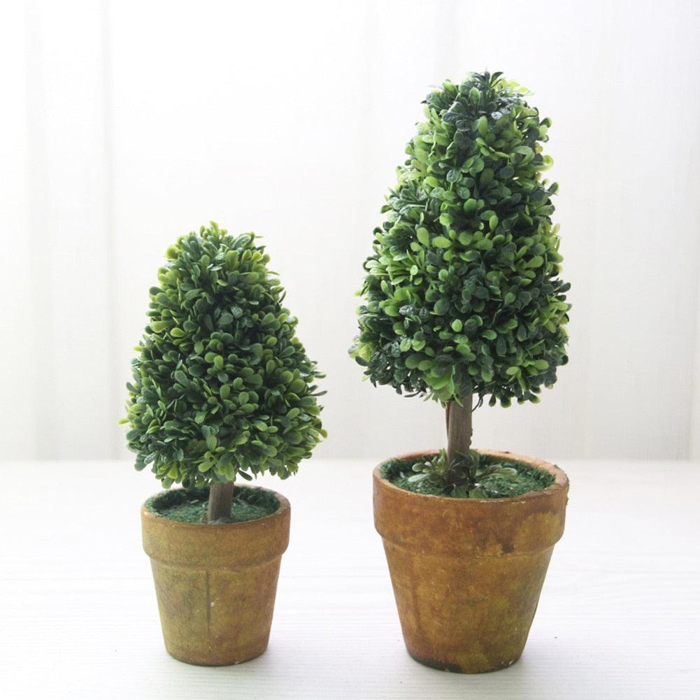 Artificial 1 Pc Heart Star Round Potted Decor  Bonsai  Ornament Home Garden Wedding Party Decor Home Decoration