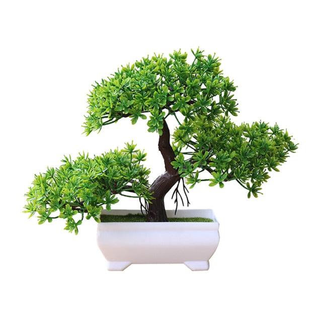 Artificial Bonsai Tree Fake Flower Potted Ornament For Home, Room, Garden, Bookshelves Decoration Desktop Display Artificial Flower Potted for Home Decor