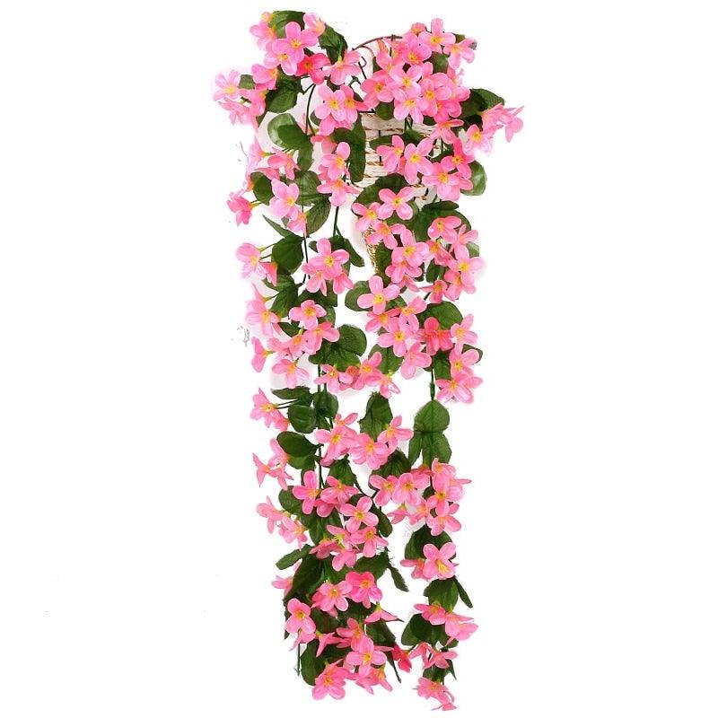 Artificial Flower Wisteria Basket Wall Hanging Flower Party Decoration Simulation For Valentine's Day Wedding Birthdays Hanging Basket Lifelike Garland for Home Wedding Garden/Yard String Floral Decoration