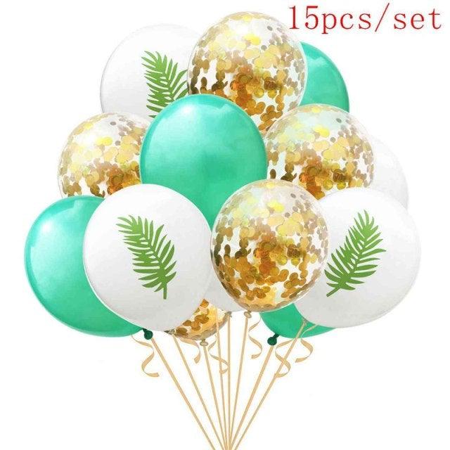 Artificial Tropical Palm Leaves For Hawaiian Luau Beach Birthday Jungle Party Wedding Home Table Decoration Accessories  Tropical Leaves with Stems Jungle Leaves Decorations for Hawaiian Luau Party Beach Baby Shower Wedding Birthday Decorations