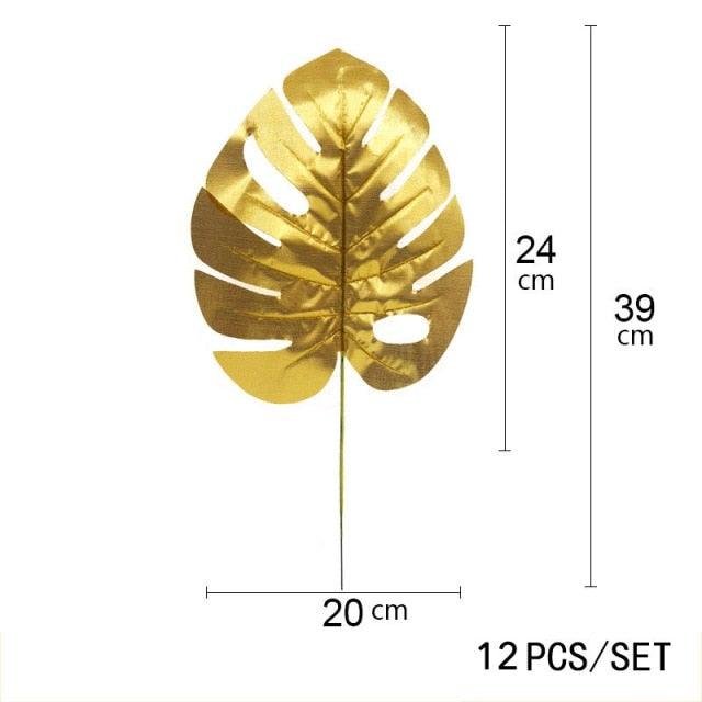 Artificial Tropical Palm Leaves For Hawaiian Luau Beach Birthday Jungle Party Wedding Home Table Decoration Accessories  Tropical Leaves with Stems Jungle Leaves Decorations for Hawaiian Luau Party Beach Baby Shower Wedding Birthday Decorations