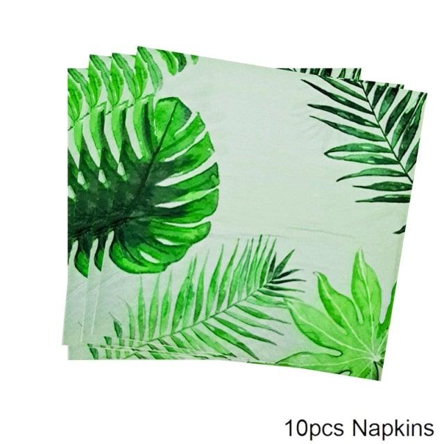 Artificial Tropical Palm Leaves For Hawaiian Luau Beach Birthday Jungle Party Wedding Home Table Decoration Accessories  Tropical Leaves with Stems Jungle Leaves Decorations for Hawaiian Luau Party Beach Baby Shower Wedding Birthday Decorations