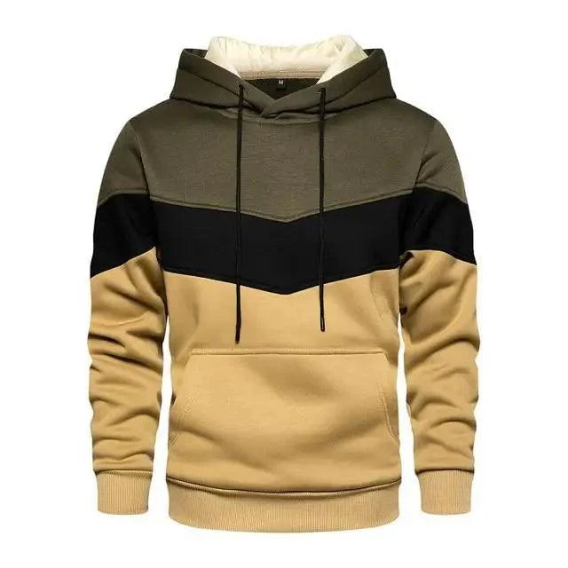 Autumn Casual Hoodie Male Thick Hoodies Hip Hop Streetwear Hooded Pullover Men Clothing  Hoodies for Men Pullover Hip Hop Colors Block Pocket Mens Shirts Sport Tops Sweatshirts