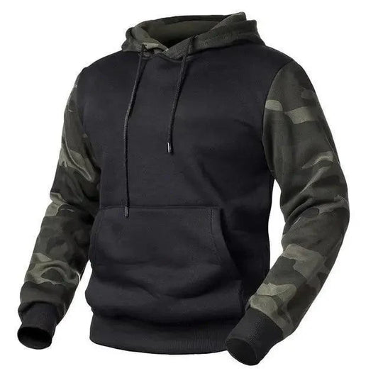 Autumn Men's Military Camouflage Fleece Hoodies Army Tactical  Male Winter Camo Hip Hop Pullover Hoody Sweatshirt Men's Pullover Hoodie Blend Fleece Long Sleeve Contrast Color Military Sweatshirt