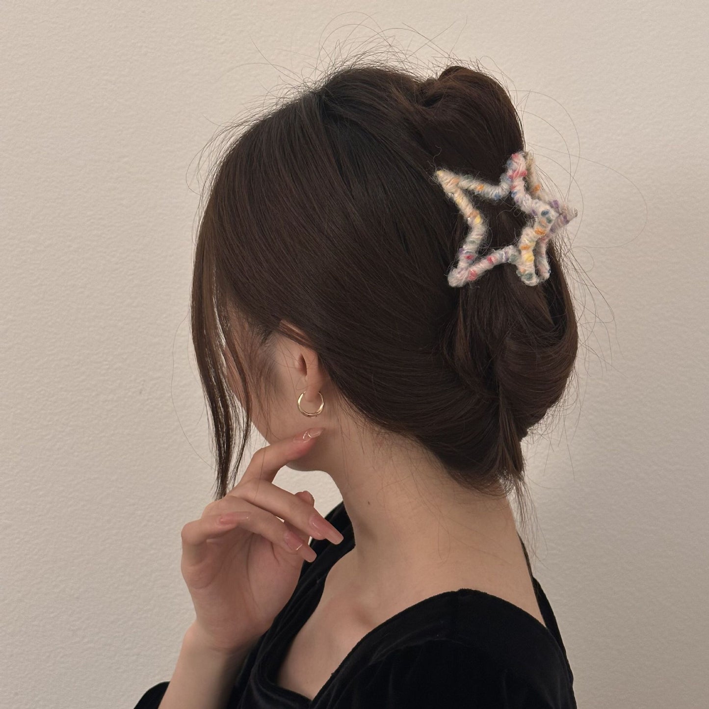 Five-pointed Star Grip Back Head Barrettes Ladies