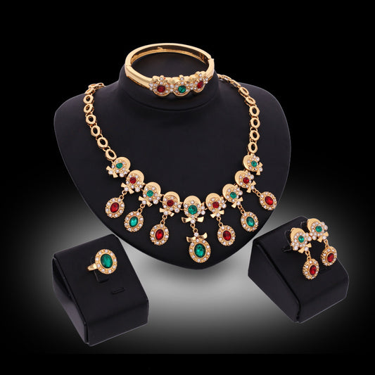 Jewelry Set Multicolored Diamond Necklace