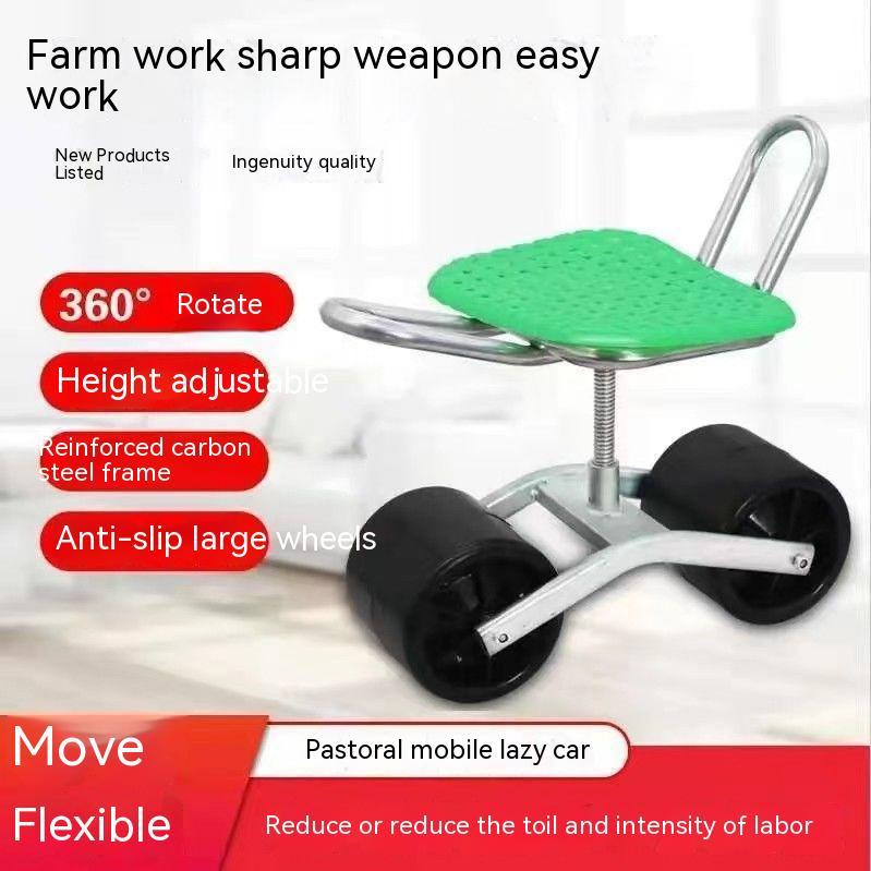 Stool Lazy Field Picking Bike Shed Agricultural Vegetables Convenient Garden Chair