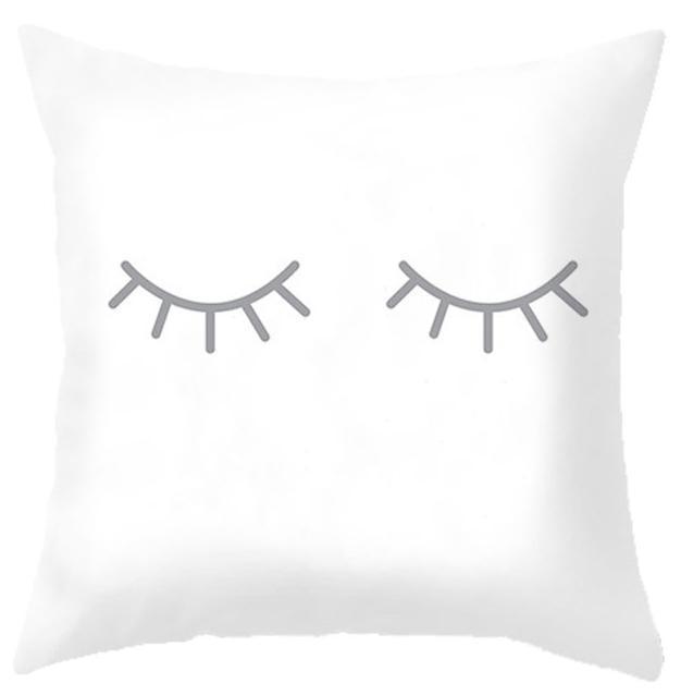 Baby Cushion Whale Print Kids Decoration Cute Rabbit Bear Eyelashes Love Decorative Bunny Pillow Case Cute Animal Little White Rabbits Pillows For Home  45x45CM