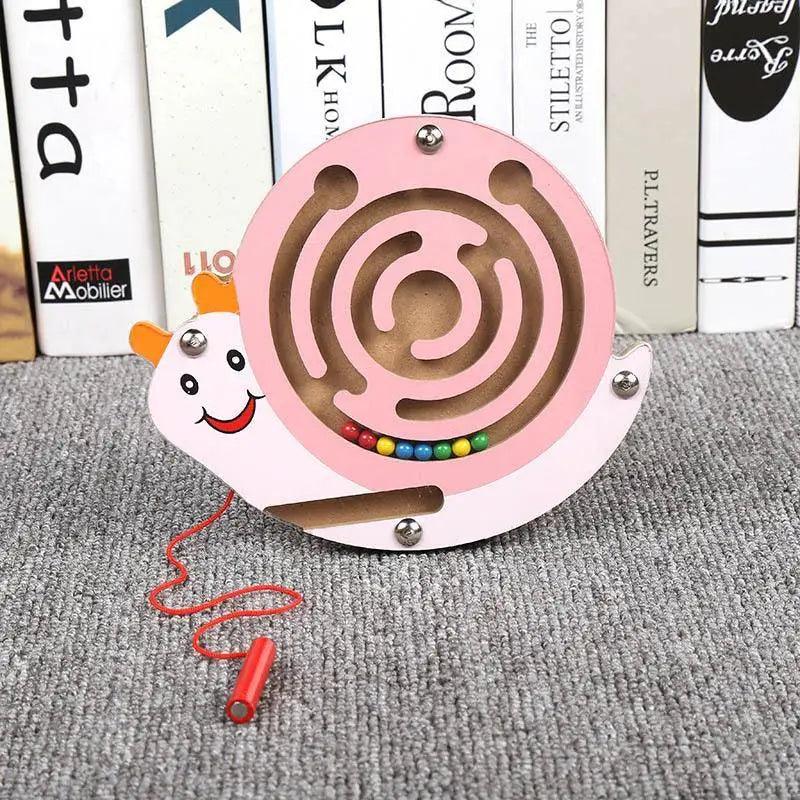 Baby Wooden Toy for Children Magnetic Maze Balance Board Wood game , Maze Puzzle baby Toys  0-12Months