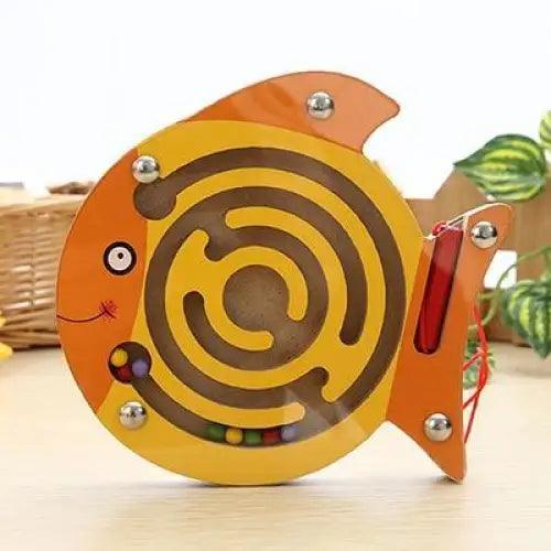 Baby Wooden Toy for Children Magnetic Maze Balance Board Wood game , Maze Puzzle baby Toys  0-12Months