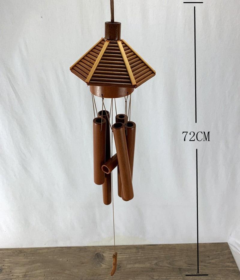 Bamboo Wind Chimes Pendant Balcony Outdoor Yard Garden Home Handmade Craft Wind Chimes With Rotating Hook Outdoor Decor Wind Chimes for Garden Patio Yard Home Antique Tubes Bell Handmade Wind Chime Wall Hanging Crafts Gift