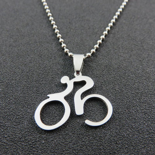 Mountain Bike Necklace Stainless Steel