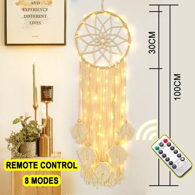 Big Dream Catcher Hanging/Light Decoration Dream Catcher Moon Dream Catcher Room Home Decor Dream Catcher Gifts For Mom Friends Women Girls Wall Decor Bedroom Decoration