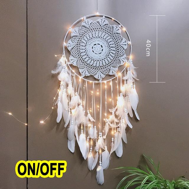 Big Dream Catcher Hanging/Light Decoration Dream Catcher Moon Dream Catcher Room Home Decor Dream Catcher Gifts For Mom Friends Women Girls Wall Decor Bedroom Decoration