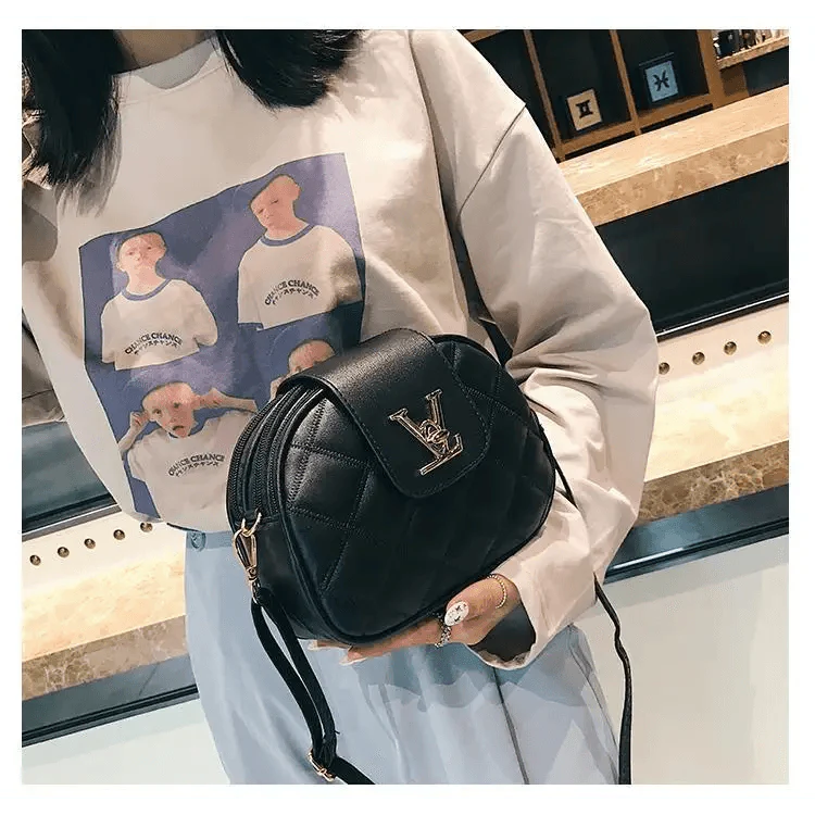 Black Beauty Women's Shoulder Crossbody Bag For Females Fashionable Handbag PU Famous Designer Clutch