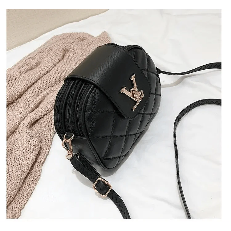 Black Beauty Women's Shoulder Crossbody Bag For Females Fashionable Handbag PU Famous Designer Clutch
