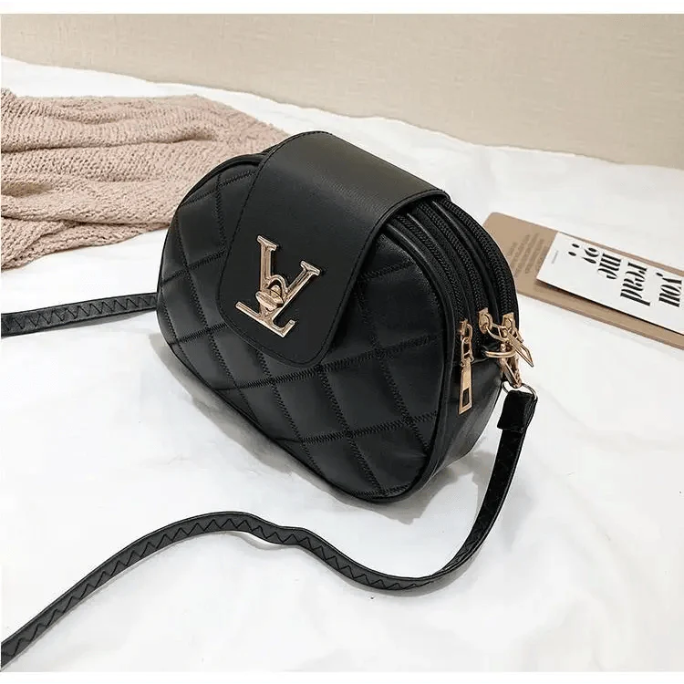 Black Beauty Women's Shoulder Crossbody Bag For Females Fashionable Handbag PU Famous Designer Clutch