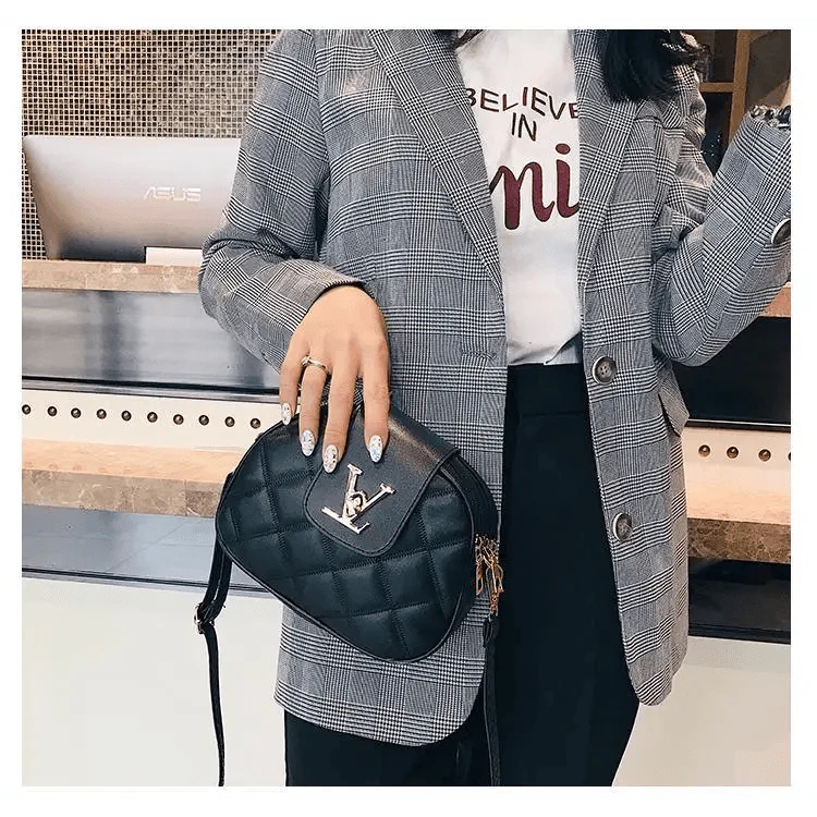 Black Beauty Women's Shoulder Crossbody Bag For Females Fashionable Handbag PU Famous Designer Clutch