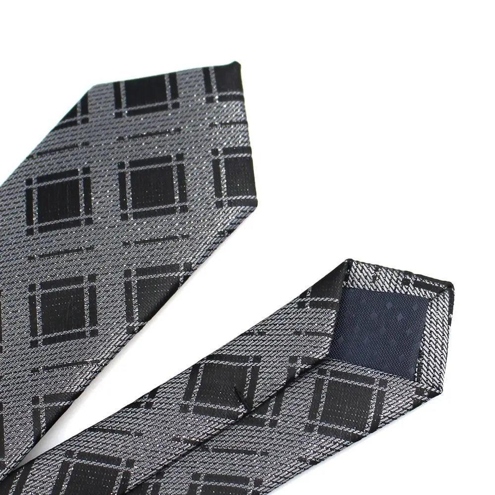 Black Business Dots Printed Polyester Men Necktie Slim Tie Formal Skinny Elegant Office Necktie For Men