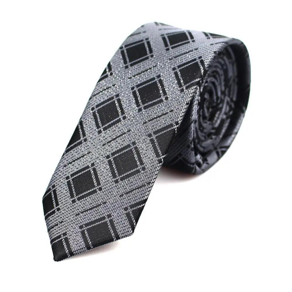 Black Business Dots Printed Polyester Men Necktie Slim Tie Formal Skinny Elegant Office Necktie For Men