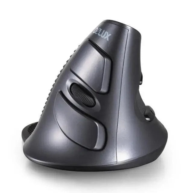 Black Ergonomic Design Vertical Mouse Adjustable DPI Optical Right Hand Mouse Reduce Wrist Pain 6 Buttons Modern Mouse For Computers Laptops PC