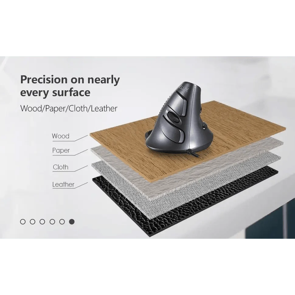 Black Ergonomic Design Vertical Mouse Adjustable DPI Optical Right Hand Mouse Reduce Wrist Pain 6 Buttons Modern Mouse For Computers Laptops PC