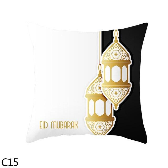 Black Gold Decor Pillow Case Ramadan Cushion Cover Pattern Decorative Cushion Pillowcase Stylish Pillow Home Decor Pillowcover